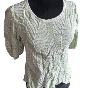 Solitaire Mint Green Top, Beige Embroidered Botanicals – Size